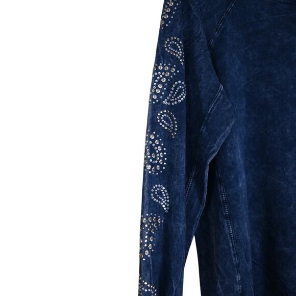 Cover Charge Women's L Vintage Embellished Paisley 3/4 Sleeve T-Shirt - Picture 7 of 10